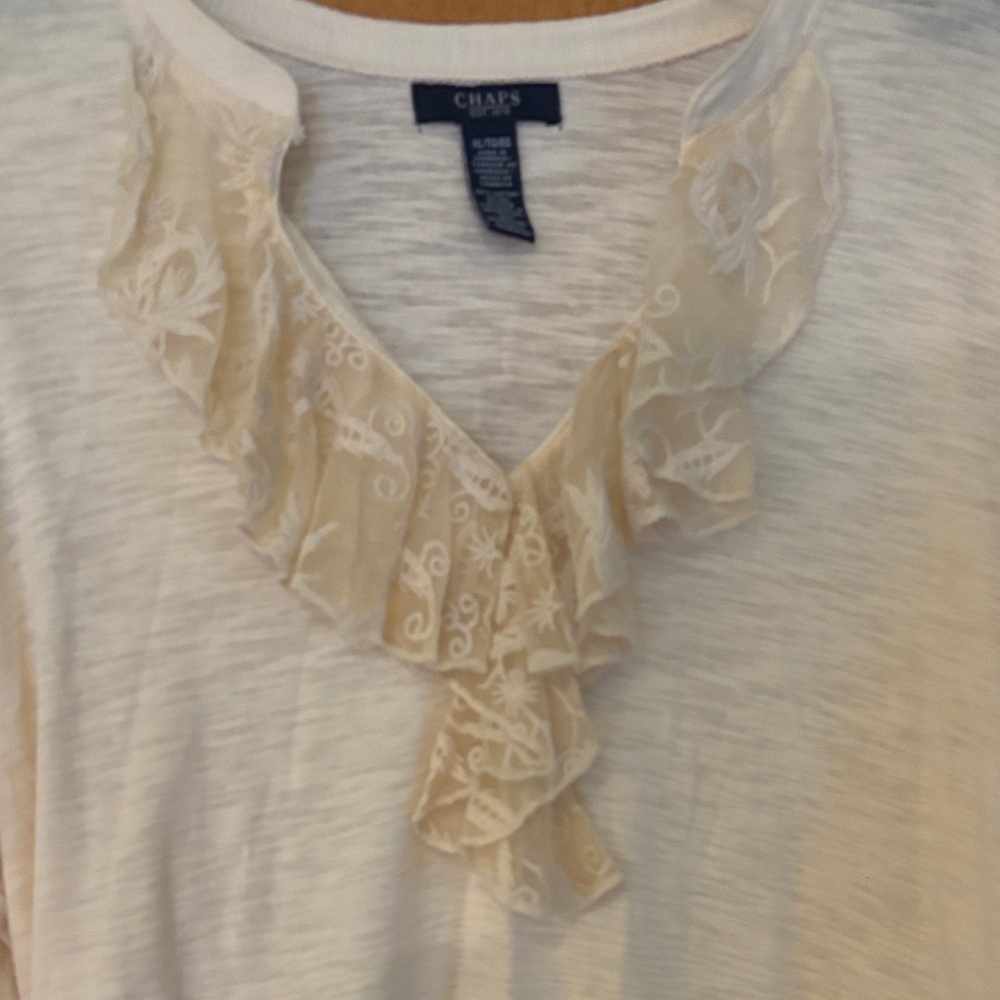Chaos Cream Ruffled Blouse - Picture 2 of 5